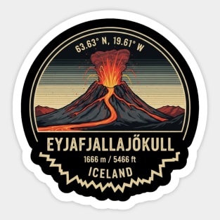 Eyjafjallajökull Volcano Iceland Sticker